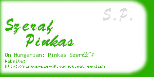 szeraf pinkas business card